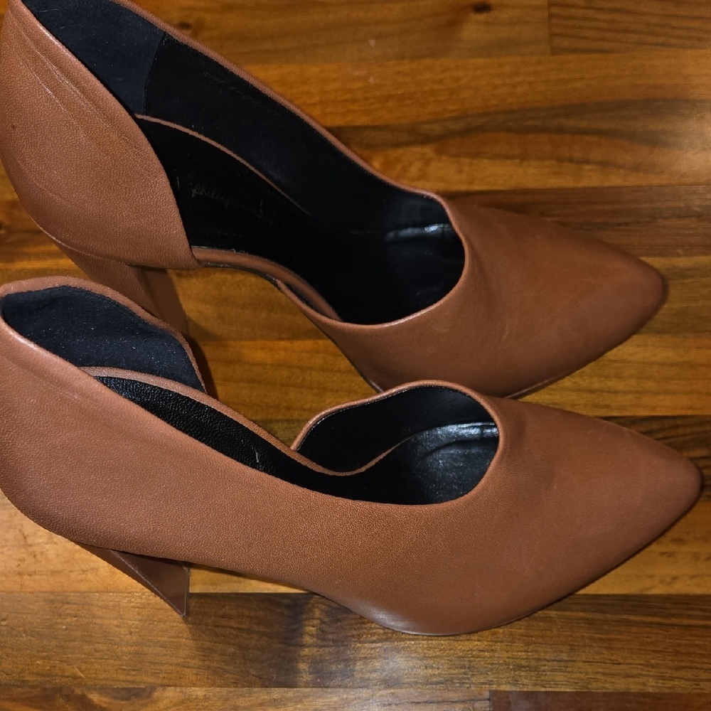 3.1 Phillip Lim Alec D’Orsay Pumps - Brandy Tan Leather - Size 39